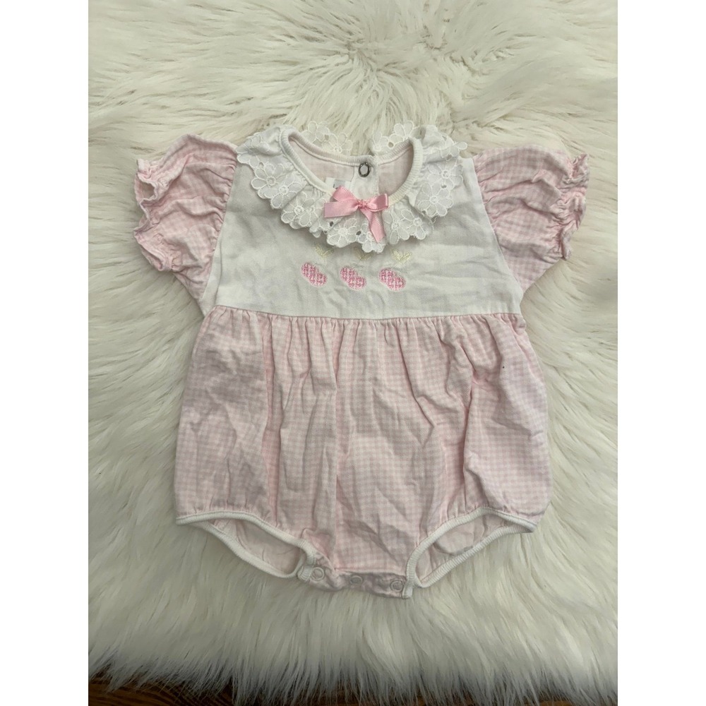 Vintage Carters pink cherry bubble‎ size 0/3m EUC